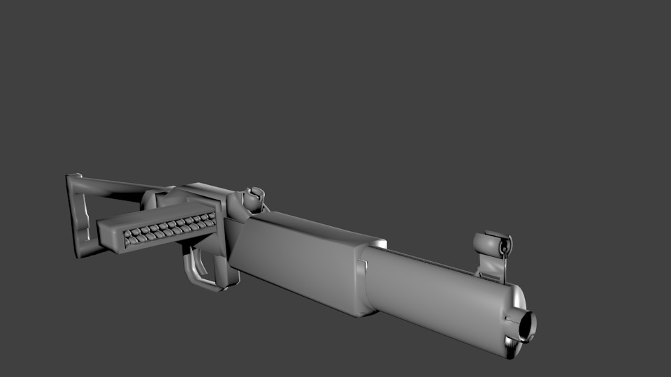 Machinegun inspired in METRO 2033 untextured (fan art) preview image 1